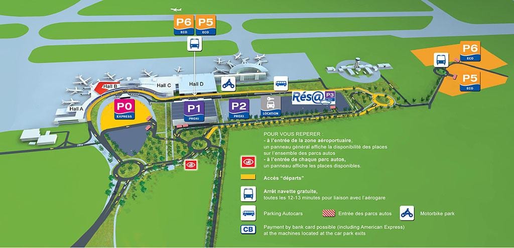Toulouse airport terminal mapa