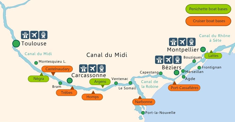 mapa ng Toulouse bangka