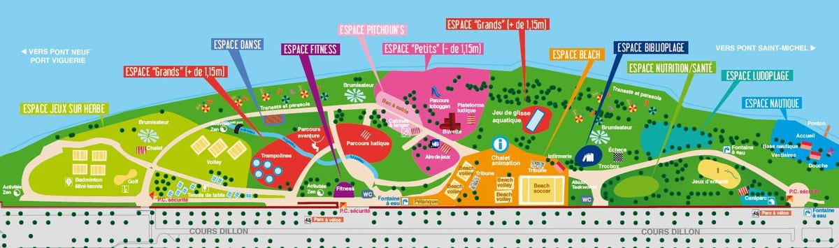 mapa ng Toulouse beach