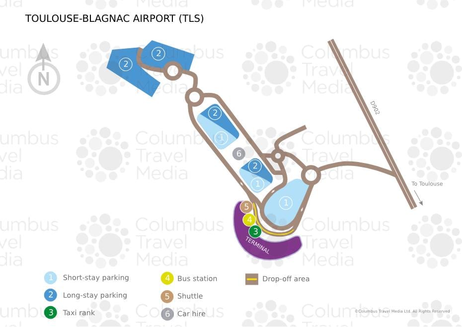 mapa ng Toulouse-blagnac airport