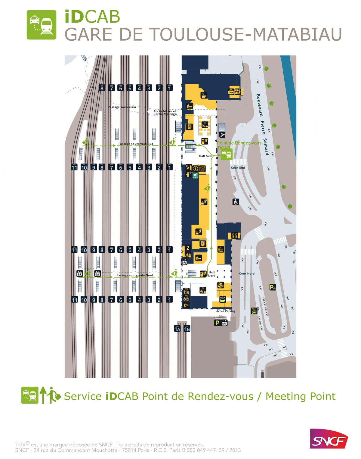 mapa ng Toulouse hall
