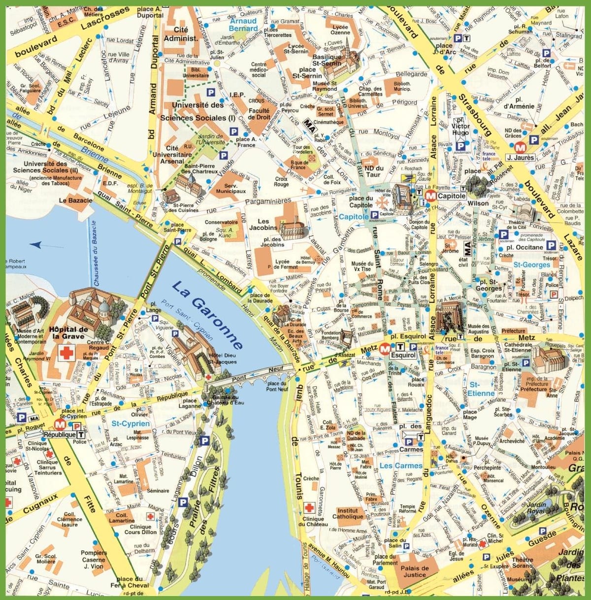 mapa ng Toulouse