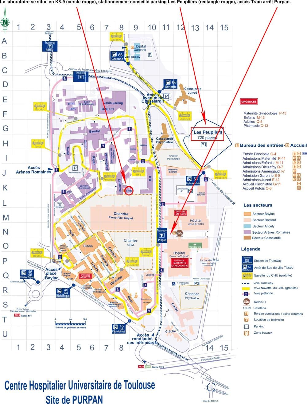mapa ng Toulouse ospital