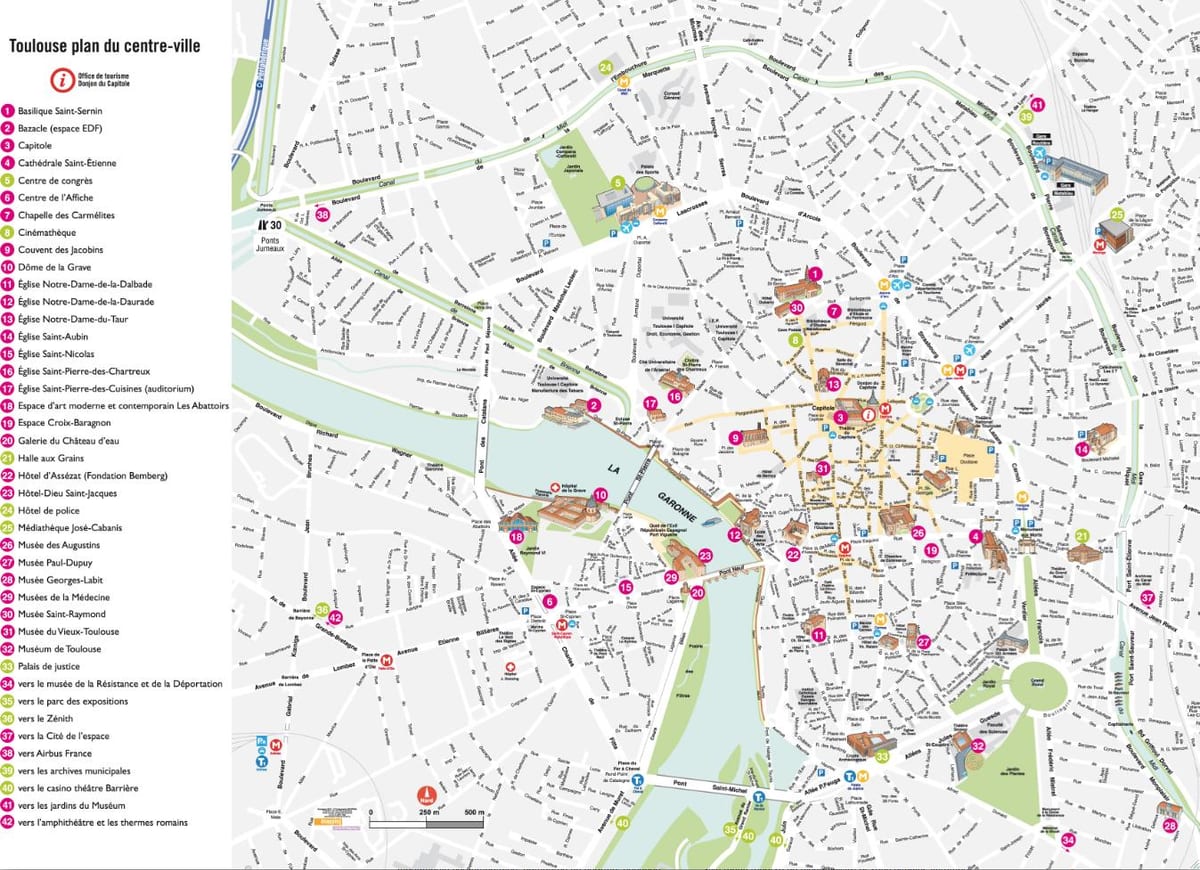 Toulouse turismo mapa